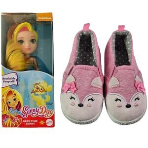 Set Pink kitten shoes for‎ girl size 6 (14cm) and Sunny Day doll (Blair)